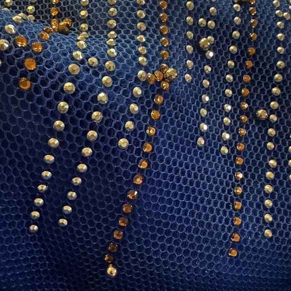 Sauvage airtech fabric mesh fish like net fabric puff sleeve dress size 48 - Picture 11 of 12